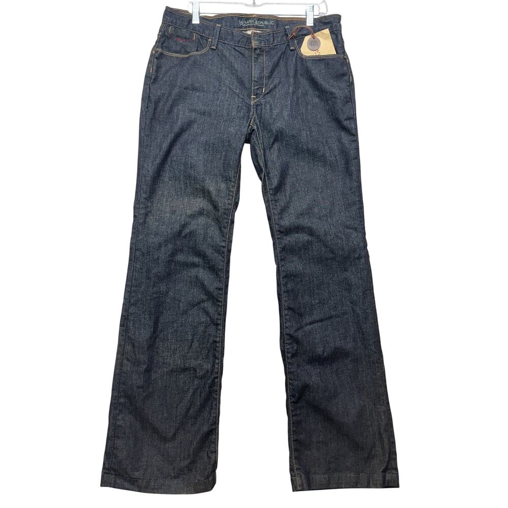 Vintage Banana Republic Wide Leg Jeans Womens 10 Deadstock Denim Stretch 90s USA